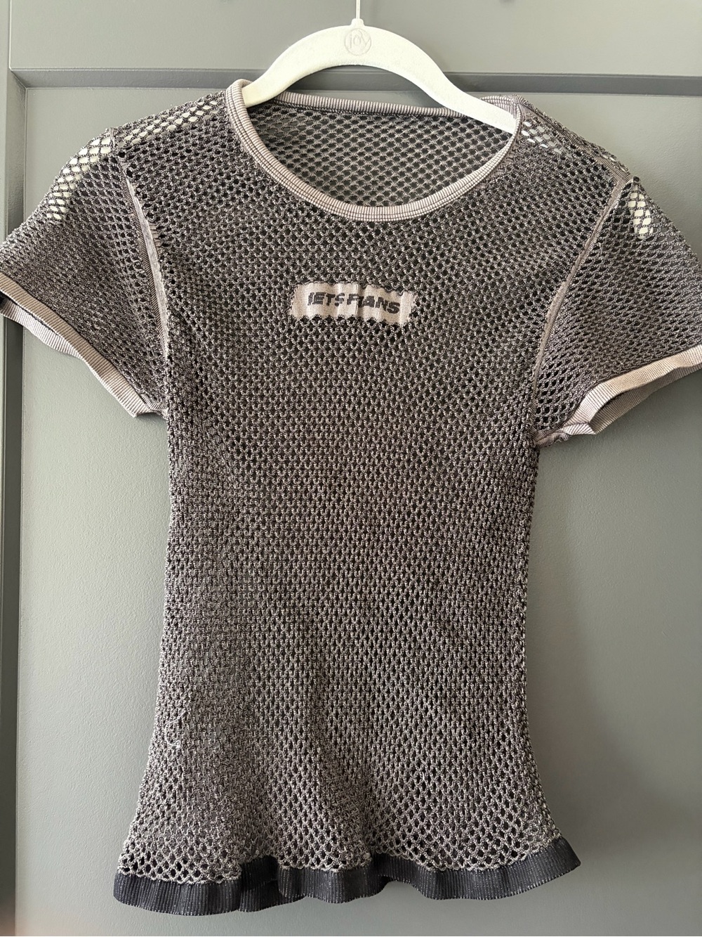 iets Frans (Urban Outfitters) Fishnet Mesh Knit Top - Size Small